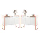 Aparador Buffet Estilo Industrial com Pés em Aço 2 Unidades Aparador Buffet Estilo Industrial com Pés em Aço 2 Unidades