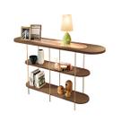 Aparador Buffet Filadélfia Castanho 135x79 Com Prateleiras-EdeCasaMoveis