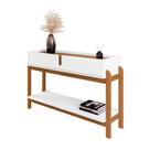 Aparador Buffet Lizz com 2 Gavetas e Pés de Madeira Maciça