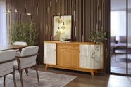 Aparador Buffet Mônaco - Cinamomo/Off White - Madetec Aparador Buffet Mônaco - Cinamomo/Off White - Madetec