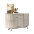 Aparador Buffet Monza 3 Portas 1 Gavetas Cor Calacata Off White - Madetec Aparador Buffet Monza 3 Portas 1 Gavetas Cor Calacata Off White - Madetec