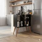 Aparador Buffet Multiuso Estilo Retrô Vênus com 3 Nichos Ideal para Cantinho do Café e Bebidas Aparador Buffet Multiuso Estilo Retrô Vênus com 3 Nichos Ideal para Cantinho do Café e Bebidas