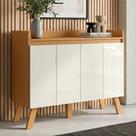 Aparador Buffet Organizador Cantinho do Café Cannes 108cm 04 Portas Cinamomo Branco - Desk Design