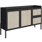 Aparador Buffet Para Sala De Jantar 139cm Pés Madeira Moss A03 Nero Preto Aparador Buffet Para Sala De Jantar 139cm Pés Madeira Moss A03 Nero Preto