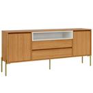 Aparador Buffet Para Sala de Jantar 2 Portas 184cm Industrial Avis D03 Freijó Off White - Lyam Decor