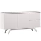 Aparador Buffet Para Sala de Jantar 2 Portas 2 Gavetas Vicky N01 Off White - Lyam Decor Aparador Buffet Para Sala de Jantar 2 Portas 2 Gavetas Vicky N01 Off White - Lyam Decor