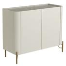 Aparador Buffet Para Sala de Jantar 2 Portas Pés Industrial Dourado Naim I03 Luna - Lyam Decor