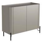 Aparador Buffet Para Sala de Jantar 2 Portas Pés Industrial Preto Naim I03 Grigio - Lyam Decor