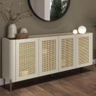 Aparador Buffet Porta Sextavada 180cm Pés Metal 100% MDF Aparador Buffet Porta Sextavada 180cm Pés Metal 100% MDF