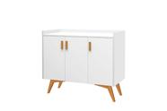 Aparador Buffet Retrô 3 Portas Classic Branco - Móvebrinque