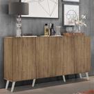 Aparador Buffet Retrô Multimóveis 4 Portas Rustic/branco