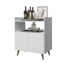 Aparador Buffet Retro Suíça 2 Portas Branco J&A Móveis