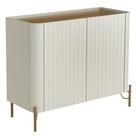 Aparador Buffet Sala de Jantar 2 Portas Brise Pés Industrial Dourado Naim I03 Luna Louro - Lyam