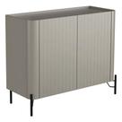 Aparador Buffet Sala de Jantar 2 Portas Brise Pés Industrial Preto Naim I03 Grigio - Lyam Decor
