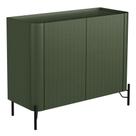 Aparador Buffet Sala de Jantar 2 Portas Brise Pés Industrial Preto Naim I03 Musgo - Lyam Decor Aparador Buffet Sala de Jantar 2 Portas Brise Pés Industrial Preto Naim I03 Musgo - Lyam Decor