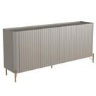 Aparador Buffet Sala de Jantar 4 Portas Brise Pés Industrial Dourado Naim I03 Grigio - Lyam Decor