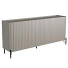 Aparador Buffet Sala de Jantar 4 Portas Brise Pés Industrial Preto Naim I03 Grigio - Lyam Decor