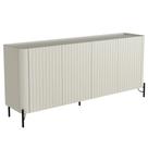 Aparador Buffet Sala de Jantar 4 Portas Brise Pés Industrial Preto Naim I03 Luna - Lyam Decor Aparador Buffet Sala de Jantar 4 Portas Brise Pés Industrial Preto Naim I03 Luna - Lyam Decor
