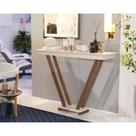 Aparador Buffet Sala Decorativo Pés Em Madeira Supreme Cor:offwhite
