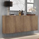Aparador Buffet Suspenso Multimóveis Veneza 4 Portas FG3594 Rustic
