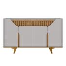 Aparador Buffet Tâmisa 4 Portas Ripado Em MDF Off White Cinamomo 2076645 Bechara