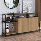 Aparador Buffet York Estilo Industrial 135cm 02 Portas Artesano
