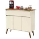 Aparador Buffet Zeus 3 Portas 1 Gaveta EJ Cor Off White Freijó