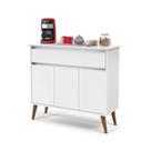 Aparador Buffet Zeus Branco 3 Portas 1 Gaveta Ej Móveis