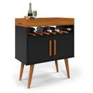 Aparador Café Drink MDP 67.5cm Preto Caramelo com Adega para Garrafas Aparador Café Drink MDP 67.5cm Preto Caramelo com Adega para Garrafas