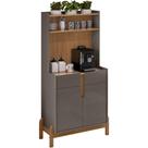 Aparador Cantinho Cafe 50525 2 Portas 81cm Cinza Perola Cedro DCASA Aparador Cantinho Cafe 50525 2 Portas 81cm Cinza Perola Cedro DCASA