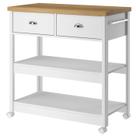 Aparador Carrinho Café 2 Gavetas 85 cm BA135 Branco Dtall Aparador Carrinho Café 2 Gavetas 85 cm BA135 Branco Dtall