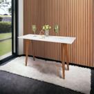 Aparador com Vidro 120x40cm Slim Branco Aparador com Vidro 120x40cm Slim Branco