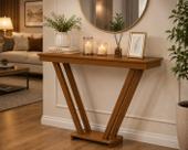 Aparador Console Elegante Canela Com Base Amadeirada Luxo Aparador Console Elegante Canela Com Base Amadeirada Luxo