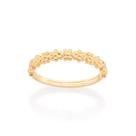 Aparador de aliança anel banhado ouro 3x 24k 18k e 22k rommanel com 11 flores 513384