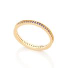 Aparador de aliança anel banhado ouro 3x 24k 18k e 22k rommanel fino filete zircônias 512549-410003 Aparador de aliança anel banhado ouro 3x 24k 18k e 22k rommanel fino filete zircônias 512549-410003