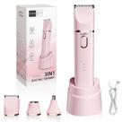 Aparador de biquíni Weivone para mulheres, barbeador elétrico sem fio, rosa
