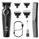 Aparador de cabelo KEMEI 264 Zero Gapped sem fio com lâmina T preta Aparador de cabelo KEMEI 264 Zero Gapped sem fio com lâmina T preta