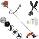 Aparador de Grama À Gasolina Tekna RL520ACG2 Motor 2T 52cc 2HP de Potência 13.000rpm Roçadeira Completa Com Carretel Nylon e Kit 4 Lâminas de Corte