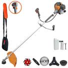 Aparador de Grama À Gasolina Tekna RL520P 2T 52cc 2HP de Potência 10.000rpm Roçadeira Completa Com Carretel de Nylon e Kit 4 Lâminas de Corte