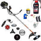 Aparador de Grama Completa Terra GRH520 2,5HP 52cc Com Carretel e Lâmina Facão + EXTRA Lâmina 3 Pontas, Lâmina 6 Pontas, Lâmina 40 Dentes Vídea, Lâmina 80 Dentes, Trimmer e Escova + EPI + ÓLEO TOYAMA Aparador de Grama Completa Terra GRH520 2,5HP 52cc Com Carretel e Lâmina Facão + EXTRA Lâmina 3 Pontas, Lâmina 6 Pontas, Lâmina 40 Dentes Vídea, Lâmina 80 Dentes, Trimmer e Escova + EPI + ÓLEO TOYAMA
