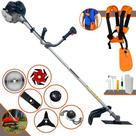 Aparador de Grama Multifuncional Anmax CG430B À Gasolina 43cc 1,7HP de Potência 12.000rpm Roçadeira 6 Em 1 Com Carretel e Faca 2 Pontas + Kit Faca 3 Pontas, Faca 6 Pontas, Faca 40 Dentes e Trimmer