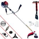 Aparador de Grama Multifuncional Kawashima BCJ431-L À Gasolina 2T 43cc 1,7HP de Potência 10.000rpm Roçadeira 5 Em 1 Com Carretel e Faca 2 Pontas + Kit Lâmina 3 Pontas, Lâmina 40 Dentes Vídea e Trimmer Aparador de Grama Multifuncional Kawashima BCJ431-L À Gasolina 2T 43cc 1,7HP de Potência 10.000rpm Roçadeira 5 Em 1 Com Carretel e Faca 2 Pontas + Kit Lâmina 3 Pontas, Lâmina 40 Dentes Vídea e Trimmer
