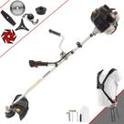 Aparador de Grama Multifuncional Kawashima KW43LE À Gasolina 43cc 1,7HP de Potência 10.000rpm Roçadeira 6 Em 1 Com Carretel e Faca 3 Pontas + Kit Faca 2 Pontas, Faca 6 Pontas, Faca 40 Dentes e Trimmer