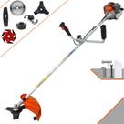 Aparador de Grama Multifuncional Vulcan VR330P À Gasolina 33cc 1,2HP Roçadeira 6 Em 1 Com Guidão Anti-Vibração Carretel e Faca 3 Pontas + Kit Faca 2 Pontas, Faca 6 Pontas, Faca 40 Dentes e Trimmer