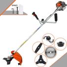 Aparador de Grama Vulcan VR330-P À Gasolina 33cc 1,2HP de Potência 10.000rpm Roçadeira 5 Em 1 Com Guidão Anti-Vibração Carretel e Faca 3 Pontas + Kit Lâmina 2 Pontas, Lâmina 40 Dentes Vídea e Trimmer