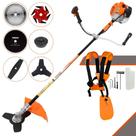 Aparador de Grama Vulcan VR520H À Gasolina 52cc 2,5HP de Potência 10.000rpm Roçadeira 6 Em 1 Com Carretel e Faca 3 Pontas + Kit Lâmina 2 Pontas, Lâmina 6 Pontas, Lâmina 40 Dentes e Lâmina 80 Dentes