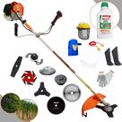 Aparador de Grama Vulcan VR620H 2T 62cc 3HP Roçadeira Com Carretel e Faca 3 Pontas + Kit Faca 2 Pontas, Faca 6 Pontas, Faca 40 Dentes de Vídea, Faca 80 Dentes, Trimmer e Escova + EPI + ÓLEO STIHL