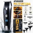 Aparador de Pelos Masculino Multifuncional Barba Corpo Virilha Rosto Recarregável USB Display LED IPX7 A Prova Dagua Com Pentes Aparador de Pelos Masculino Multifuncional Barba Corpo Virilha Rosto Recarregável USB Display LED IPX7 A Prova Dagua Com Pentes