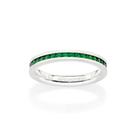 Aparador de prata 925 com zircônias VERDE 810290 Rommanel Cor:VERDETamanho:20