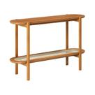 Aparador de Sala de Estar com 2 Prateleiras Madeira Maciça 135cm Cinamomo Lotus